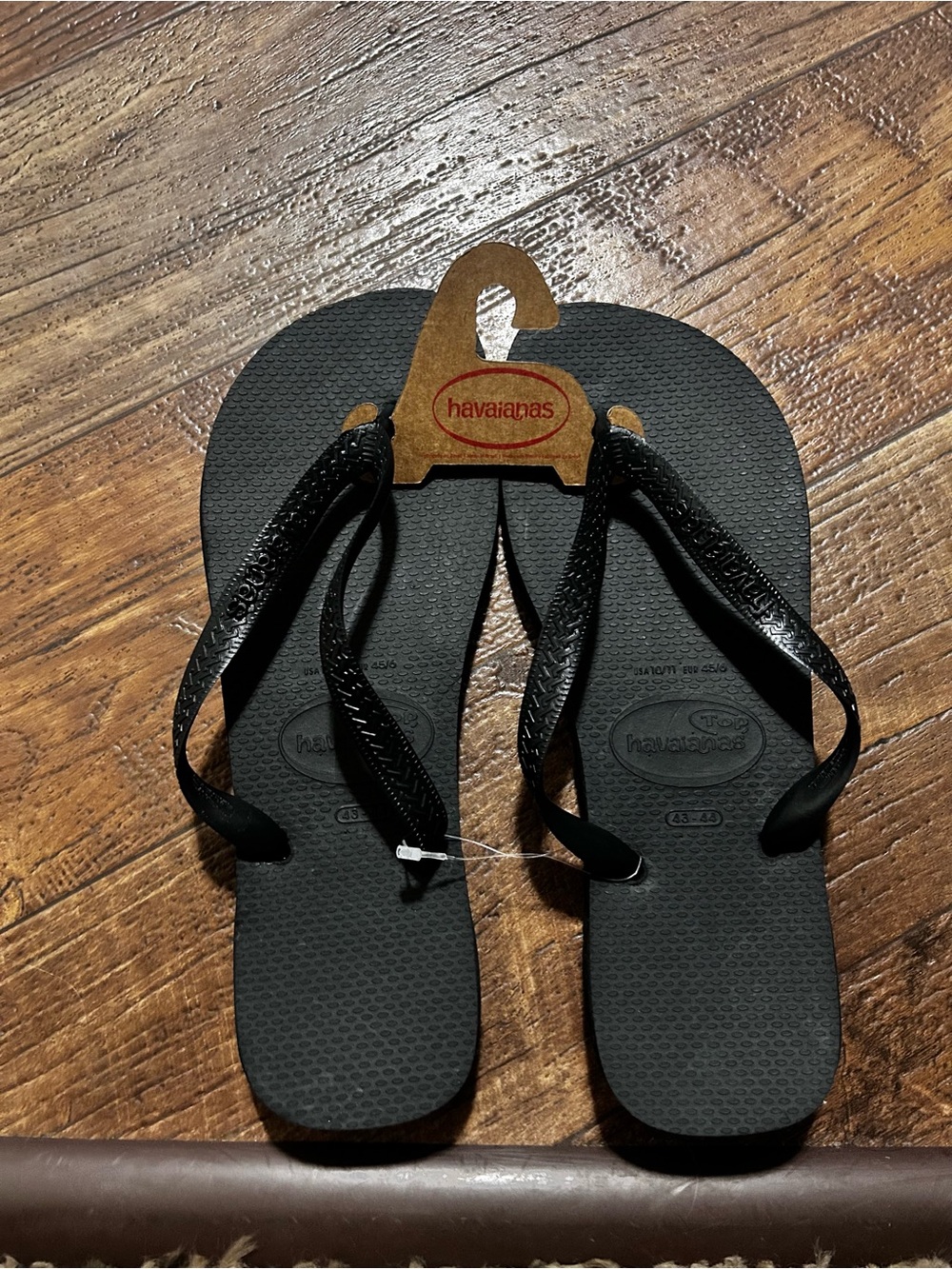 Havaianas Black Slim Strap Flip Flops